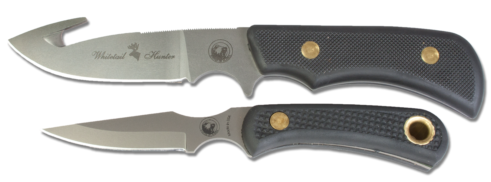 Knives of Alaska Light Hunter/Cub Bear Combo Set, Stag Handles, Brown  Leather Sheath - KnifeCenter - 00013FG